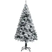 vidaXL Kunstkerstboom met 150 LED Wit 150 cm PVC en Staal en Kunststof