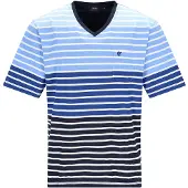 Hajo Pyjama kort blauw / marine / royal blue/koningsblauw / wit