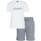 JOOP! Pyjama kort 'Comfort' grijs / wit