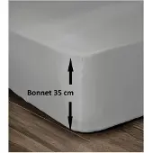 Lovely Home Hoeslaken 100% katoen 140x190cm - Muts 35cm - Lichtgrijs