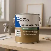 Sigma - watergedragen spuitgrondverf - Tigron Aqua Spray Primer - 2,5 l - wit eiglans