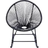 Kare design Schommelstoel Acapulco zwart
