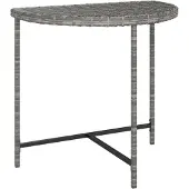 vidaXL Tuintafel 80x50x75 cm poly rattan grijs