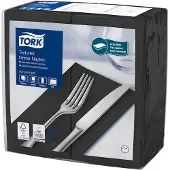 Tork 509421 textured dinnerservet zwart 38x39 cm 2-laags 1000 stuks (509421)
