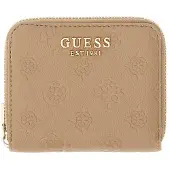GUESS portemonnee Ella Logo SLG Zip Around Beige Logo Taupe