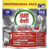 Dreft Pro Platinum Plus vaatwastabletten, Regular, pak van 102 capsules
