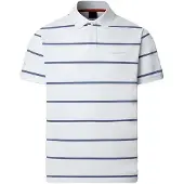 Hackett Heren HS Stripe polo wit (S), Sportief, Katoen, Korte mouwen HM5600117