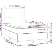 vidaXL Boxspring met matras fluweel donkerblauw 120x190 cm