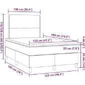 vidaXL Boxspring met matras stof blauw 120x190 cm