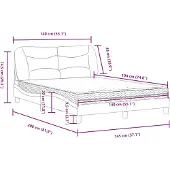 vidaXL Bed met matras "Hvar" kunstleer zwart 140x190 cm