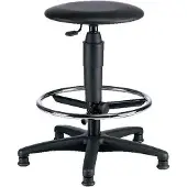 Topstar Draaikruk Kunstleder Zonder armleuning In hoogte verstelbare zitting Zwart 110 kg TEC 60/60C 5 Wieltjes