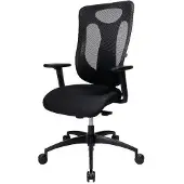 Topstar Net Pro 110 Ergonomische stoel Synchroonmechanisme In hoogte verstelbare armleuning In hoogte verstelbare zitting Zwart 110 kg