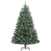 vidaXL Kunstmatige Hinged Kerstboom Groen 180 cm PVC en Metalen