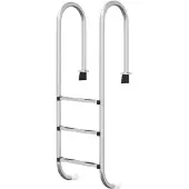 vidaXL Zwembadladder, 54x38x158 cm, roestvrij staal 304