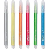 HEMA Glitterstiften - 6 Stuks