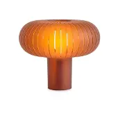 Kartell Tafellampe , Teresa Frozen, dimbare, Oranje, Woonkamer, Kunststof, Designer