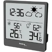 Technoline WS9138 draadloos weerstation, meting van binnentemperatuur en buitentemperatuur, luchtvochtigheid, compact formaat: 90x93 mm