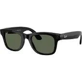 Ray-Ban Zonnebril Unisex Meta Wayfarer Shiny Black & G-15 Green M