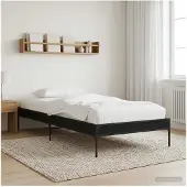 vidaXL Bedframe Zwart eiken 80 x 200 cm Bewerkt hout