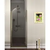Gelco Antique Douchedeur 80cm, helder glas, rechts/brons