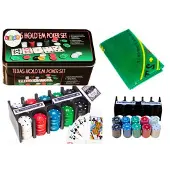 Wisam Pokerspelset 2 kaartspellen, chipsspelbord