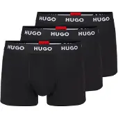 HUGO Boxershorts rood / zwart / wit
