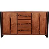 SIT Möbel SIT furniture NATURAL EDGE dressoir metaal/acacia naturel en zwart