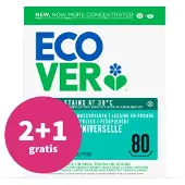 Ecover 2+1 Gratis: Waspoeder Universal 80 Wasbeurten 4 Kg