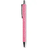 HEMA Balpen roze glitter blauwschrijvend