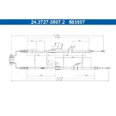 Ate 24.3727-3507.2 Handremkabel