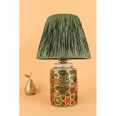 Opviq , YL683, bureaulamp, keramieken behuizing, groen, 38 x 25 x 25 cm