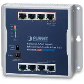 Planet TECHNOLOGY Industriële 8-poorts Gigabit-switch (4-poorts PoE+), geschikt voor wandmontage