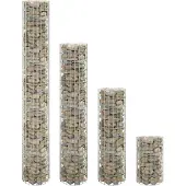 vidaXL Gabion plantenbakken 4 st rond verhoogd Ø30x50/100/150/200 cm