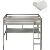 Sunny Sil Hoogslaper met Bureau Grijs – Met Matras