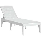 vidaXL Ligbed 186x60x29 cm polypropeen wit