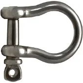 Talamex Bow Round Shackle 10 Units Zwart 6 mm