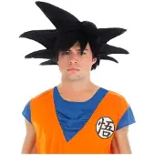 Chaks Zwarte Goku Saiyan Dragon Ball Z pruik voor volwassenen