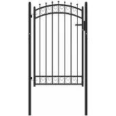 vidaXL Hekpoort EMMEN met stalen pinnen 103x117 cm zwart