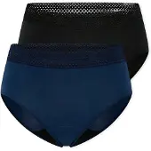 Schiesser Slip ' Care ' royal blue/koningsblauw / zwart