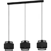 Eglo Bazely Hanglamp - E27 - 99 cm - industrieel - zwart