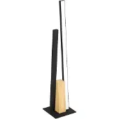 Eglo Panagria, zwart, bruin, hout, aluminium, kunststof, staal, hout, IP20, klasse II, 2 lampen, 3000 K
