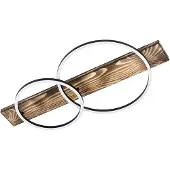 Eglo 99408 Boyal Plafondarmatuur Staal Zwart/Hout Bruin - 24W/1700+1700LM/3000K