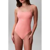Calvin Klein One Piece Washed Scarlet Maat: S | Badpakken Outlet | Dames