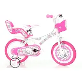 Dino Bikes Hello Kitty - Kinderfiets 16 Inch - van 4-6 Jaar - met Zijwieltjes - Meisjesfiets Roze