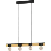 Eglo Houten hanglamp Bailrigg 4-lichts