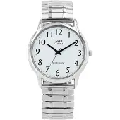 Q&Q Analoog horloge zwart / zilver / wit