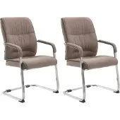 CLP Set van 2 losse fauteuils, model Anubis XL, met armleuningen, kleur taupe