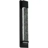 Eglo 98154 Villagrazia Wandlamp Aluminium Zwart/Glas Met Luchtbellen - 6,6W/680LM/3000K