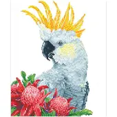 Diamond Dotz Diamond Painting Volwassenen - Ronde Steentjes - Volledig Pakket - Hobby - - DD10.059 - Dieren - White Cockatoo & Warathas 51 x 41 cm