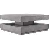 En.casa Salontafel Florenz met draaibaar blad betonkleurig 76x76x38 cm []